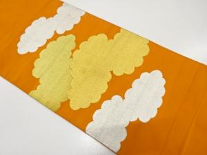 アンティーク　綴れ　雲模様織り出し袋帯（材料）